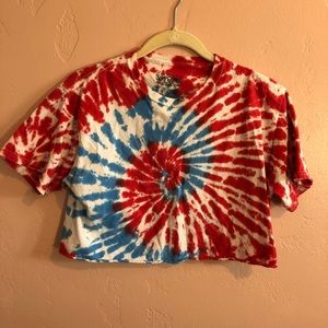 Red-White-Blue Crop Top